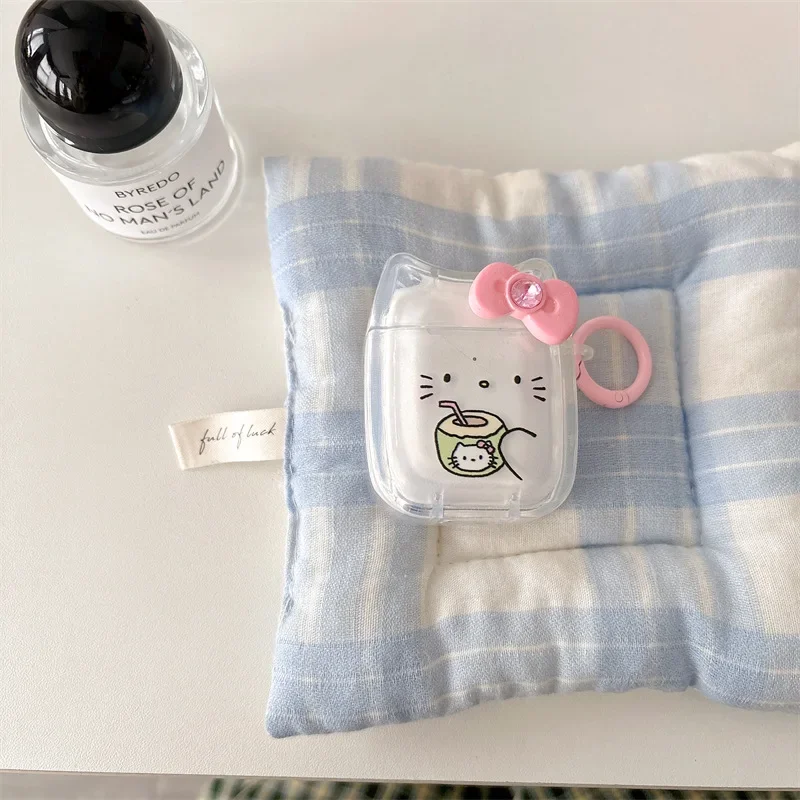 Casing AirPods Pro2 Airpod Pro 1 2 3 Bluetooth, casing penutup pelindung Earphone, kotak pengisian daya, earbud kreatif kartun busur