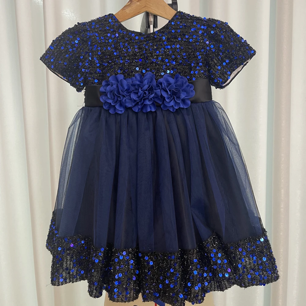 Kleinkind Baby Pailletten Party Kleider Taufe Hochzeit 1 Jahr Geburtstag Bogen Prinzessin Kleid Für Baby Mädchen Spitze Brautjungfer Kleid Vestidos