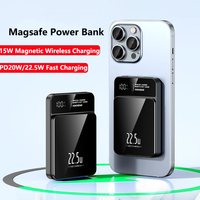 20000mAh Power Bank Magnetic Wireless 22.5W Super Fast Charging Powerbank for Magsafe for iPhone 16 15 14 Samsung Huawei Xiaomi