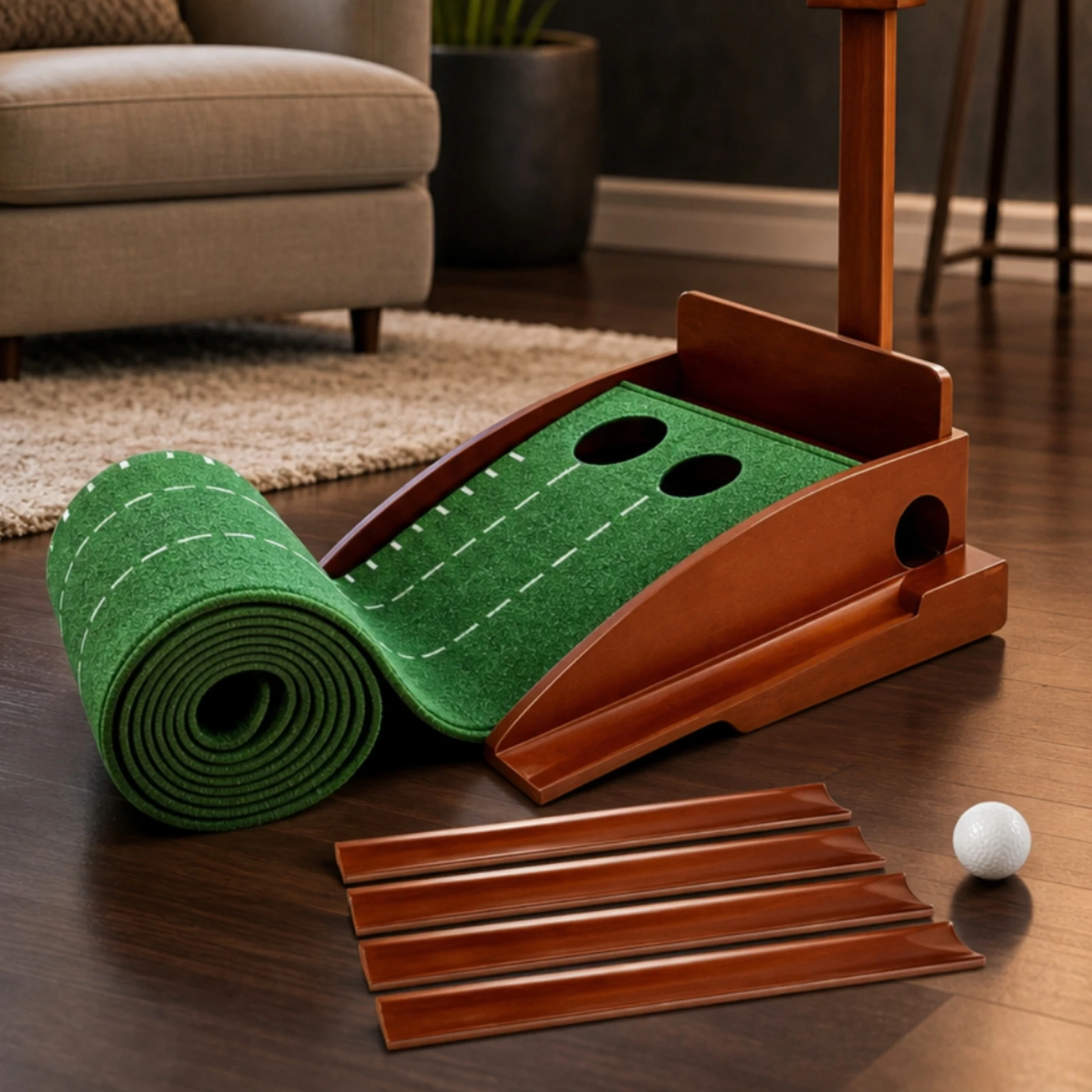 Golf Putting Practice Coach Distance Markers Putting Coach with Ball Return Non-Slip Long-Lasting for Golfers, Home, Office