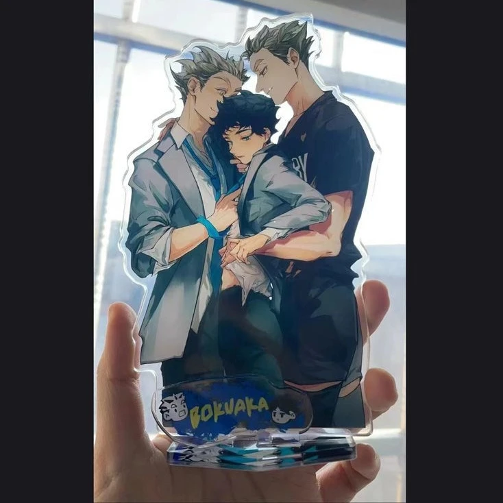 Anime Game Haikyuu!! Kotaro Bokuto Akaashi Keiji Cosplay Cute Acrylic Standing Sign Xmas Gift Presell Desktop Ornament