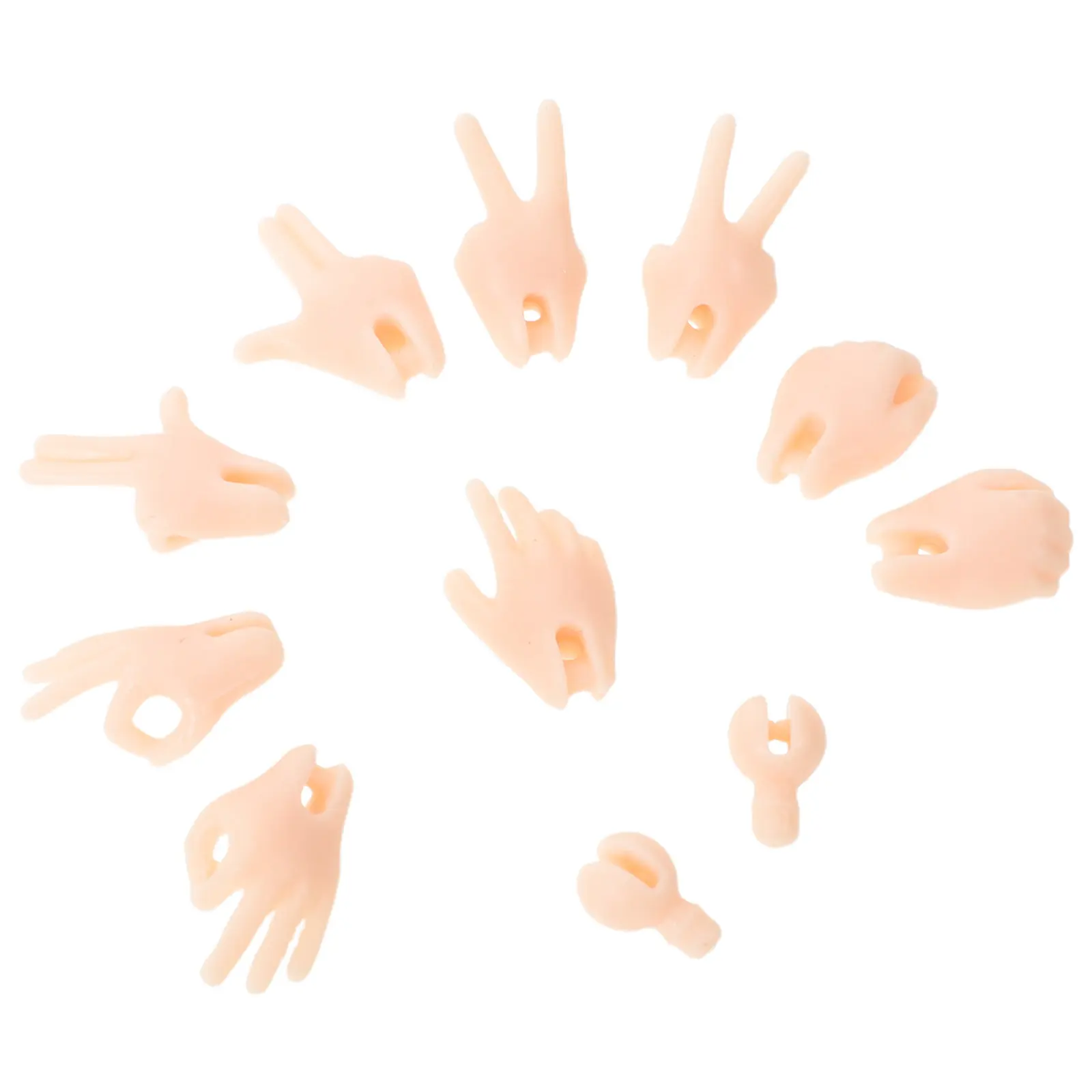 

6 пар подвижных миниатюрных рук из гибкого ПВХ для рукоделия, ремонта и замены, аксессуары для создания креативных жестов