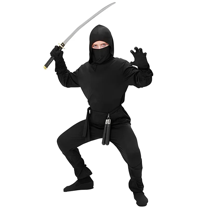 

New Halloween Ninja Cosplay Children's Costume Black Warrior Performance Costume