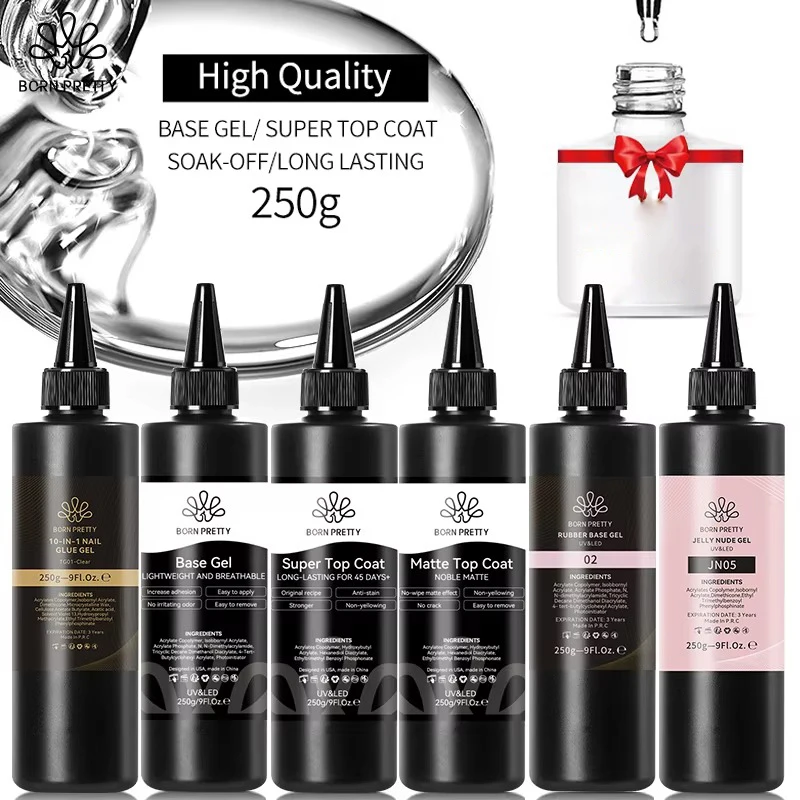 BORN PRETTY Long Lasting Super Top Coat Reinforcement Gel Soak Off UVLED Nail Gel Polish Big Volume Nail Art Manicure Varnish