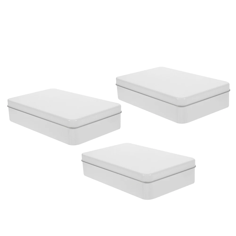 

3pcs Tiramisu Packaging Box Tinplate Cookie Jar Candy Storage Container Small Metal Box Lid Decorative Tin Canister For Party