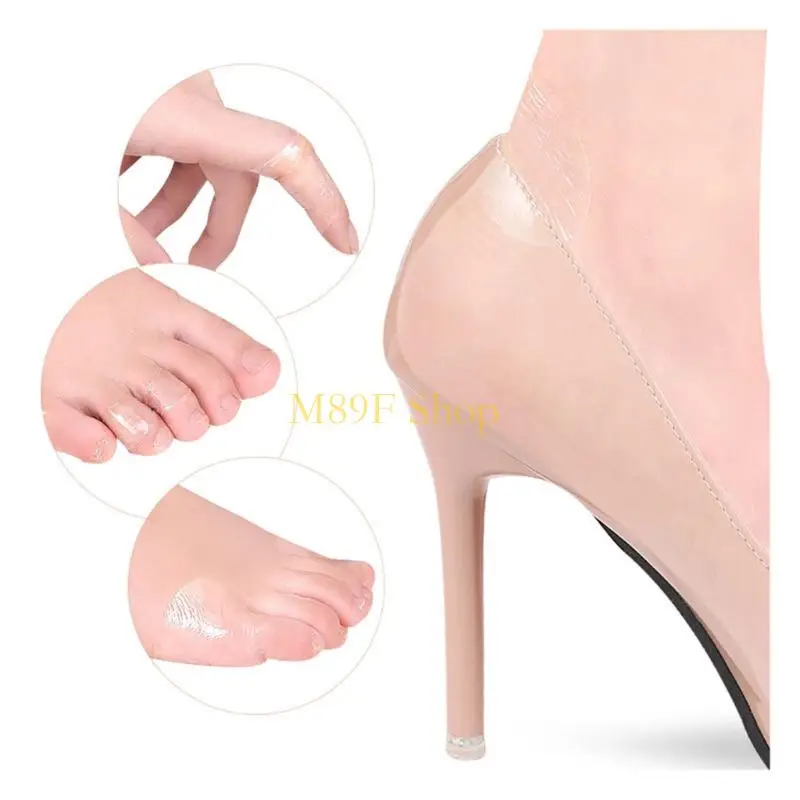M89F Invisible Shoe Heel Cushions NonSlip Blister Guard Pads Invisible Heel Sticker