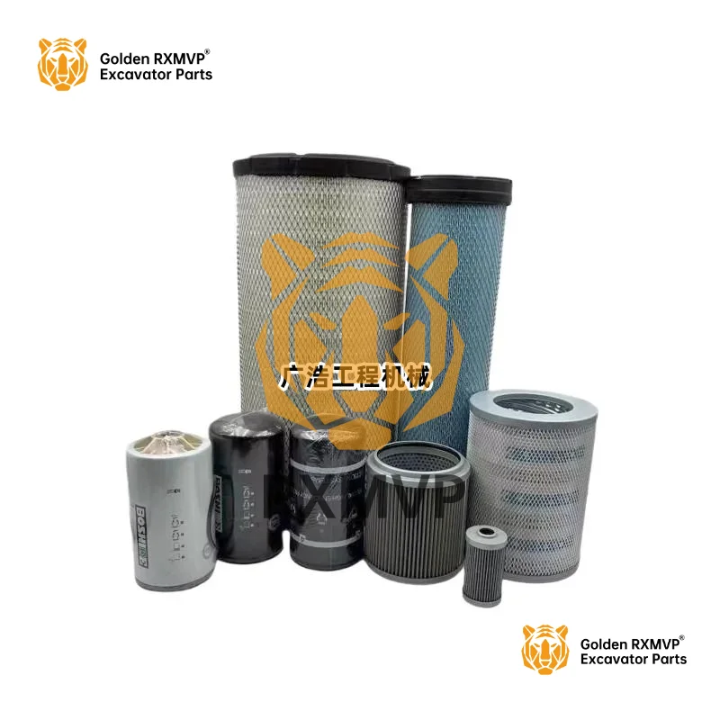 For Komatsu pc 200/210/220/240-8 diesel grid air hydraulic return oil inlet complete set of filter element excavator accessories