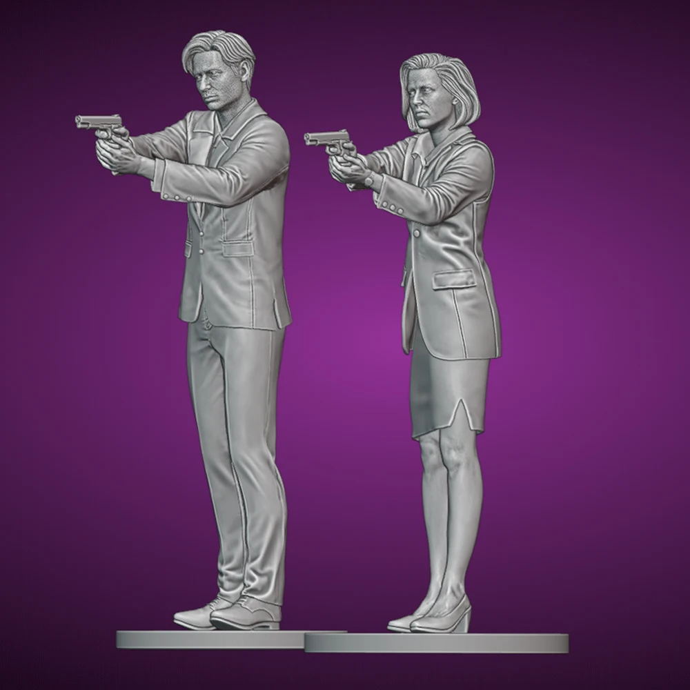 1/24/16/18/12 وكيل مكتب التحقيقات الفيدرالي تمثال راتنج لعبة غير مصبوغ GK دمية المفكك ثلاثية الأبعاد طباعة الجمعية مصغرة تخفيض تمثال لعبة