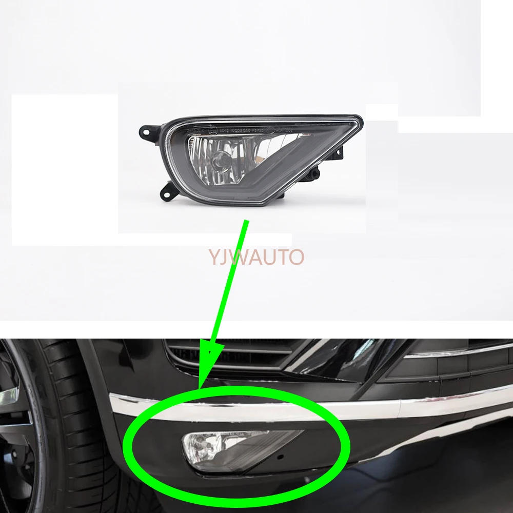 

For Volkswagen VW Touareg 2016 2017 2018 Foglights Car Fog Lamp Auto Signal Lamp Front Bumper Grille Driving Fog Light Assembly