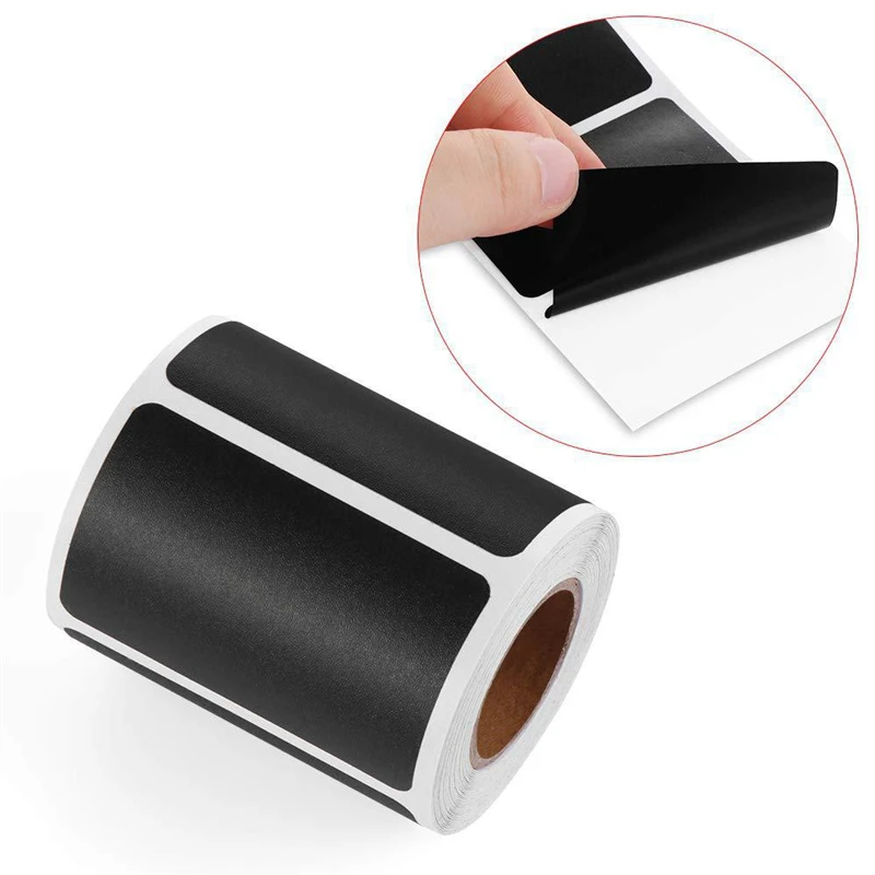 120 uds/rollo de etiquetas de tarros, etiqueta de pizarra borrable, pegatina impermeable, artesanía, cocina casera, pizarra, botellas, etiqueta, marcador