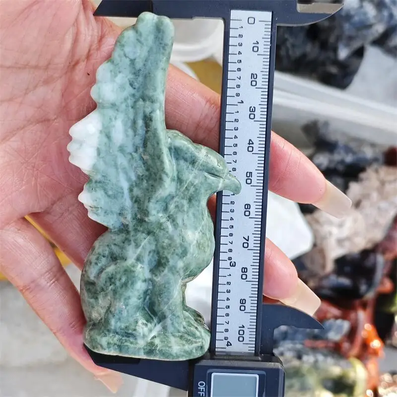 Natural Jade Griffin Carving Energy Gem Reiki Healing Fengshui Home Office Decoration Holiday Gift 1pcs