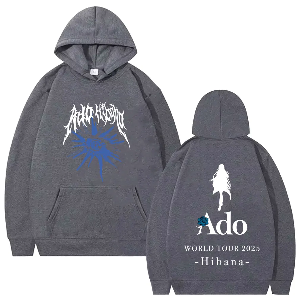 Ado World Tour 2025 Hibana Hoodie Men Women Fashion Japanese Style Streetwear Unisex Casual Vintage Oversized Hooded Sweatshirt