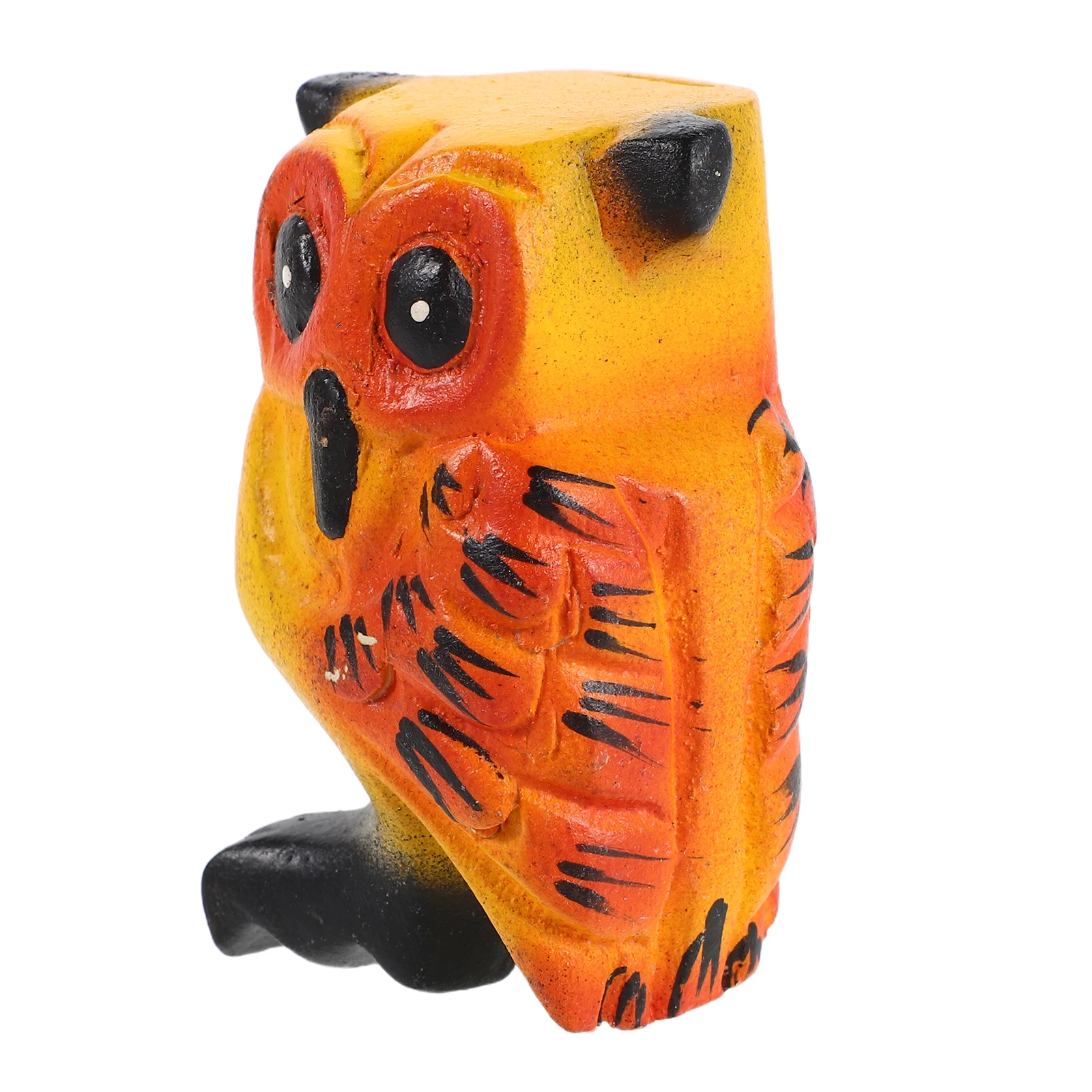 

Owl Whistle Bird Sound Maker Ornament Wood Cute Figurine Statues s for Vocalize Small Wildlife