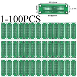 1-100PCS Multifunction Adapter Plate 40PIN Single Turn Test Board Breadboard Universal Plate Hole Board PCB