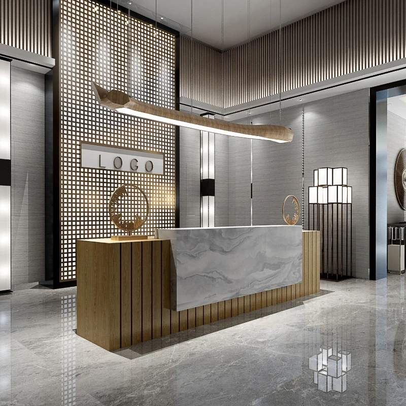 

Продажи компании Стойки регистрации простое современное здоровье Стойки регистрации имитация мрамора Офисная мебель Receptie ZY40JDT