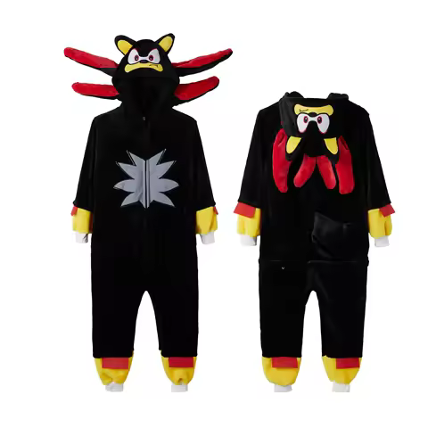 Kigurumi Black Sonic Cartoon Pajamas Onesies Women Men Animal Pyjamas Jumpsuits Christmas Halloween Cosplay Party Costumes