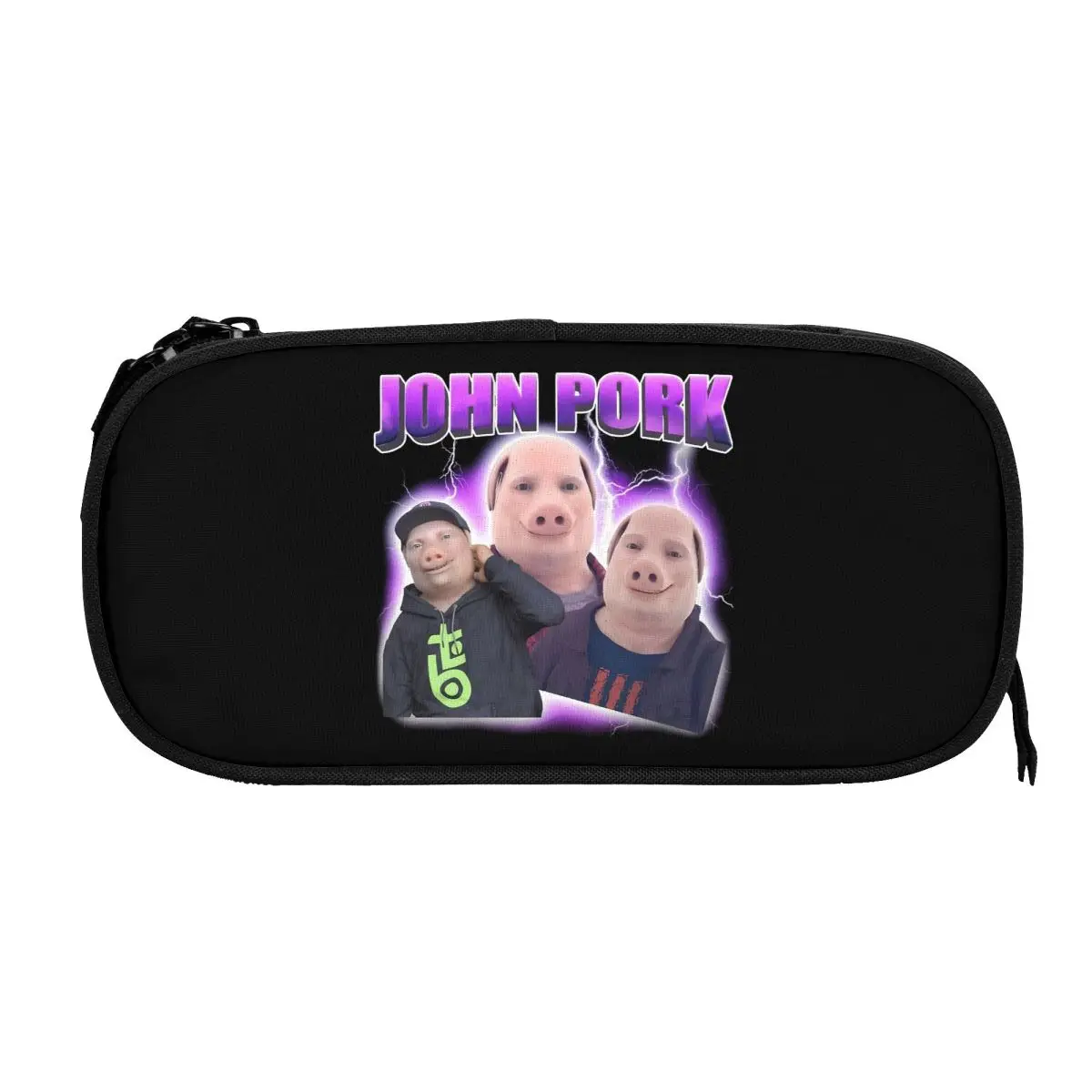 

John Pork Забавный Brainrot Meme пенал новая сумка для ручек студенческая большая сумка для хранения школьных принадлежностей косметичка-карандаш