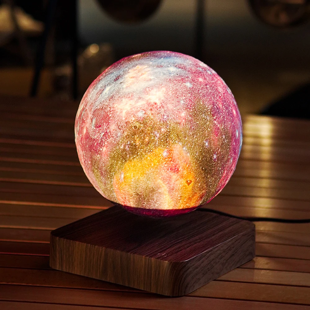 Amazon Hot Sales  Levitating Moon Lamp Star Moon Galaxy-Lamp Lights Wood Table Lamp