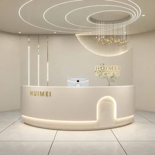 

Beauty Salon Cashier Desk Medical Beauty Arc Front Desk Clothing Store Yoga Studio Bar Paint Company Reception Desk