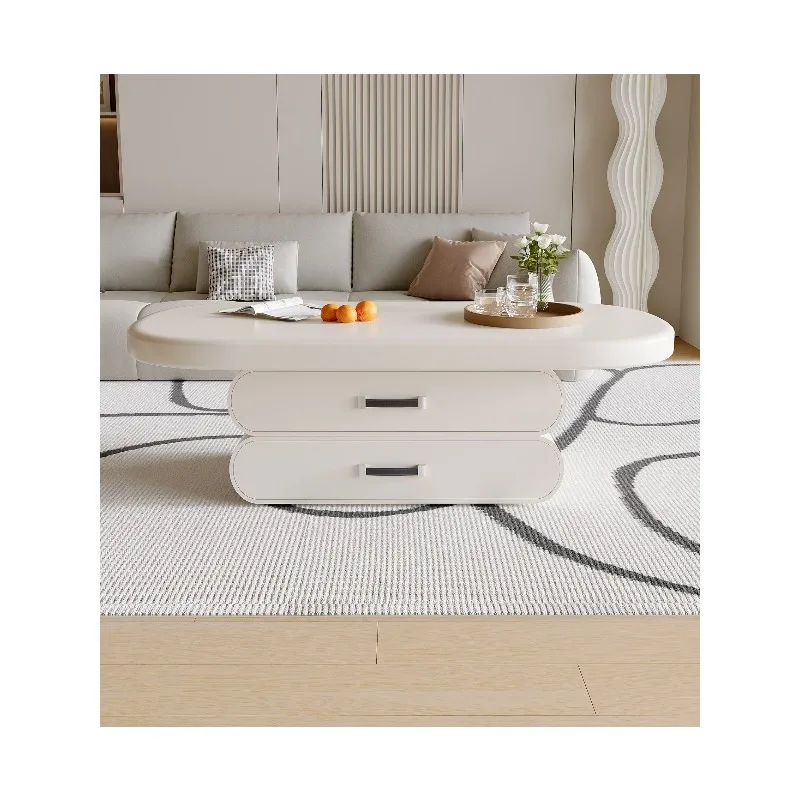 Modern minimalist cream style coffee table art high sense, coffee table