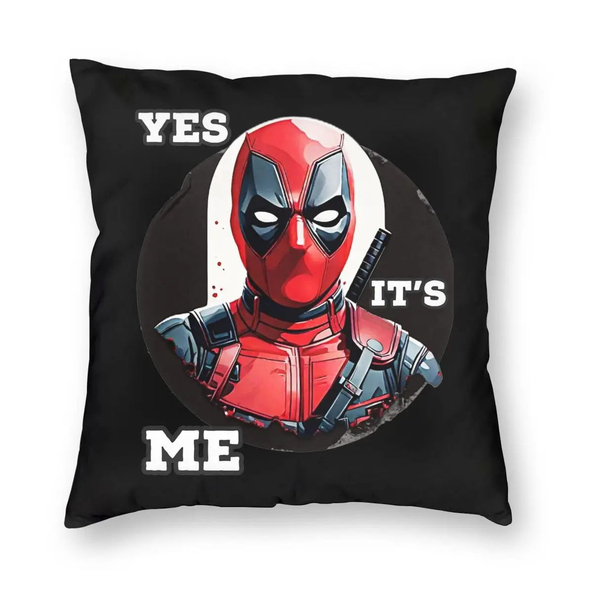 Yes It's Me Deadpool Superhero Pillowcase Soft Fabric Cushion Cover Decoration Throw Pillow Case Cover Home Square 40*40cm