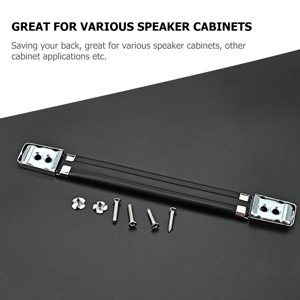

1 set Amplifier Handle Strap Metal End Caps Screws Speaker Accessories Durable Sound Box Handle Replacement Stage Outdoor Amp
