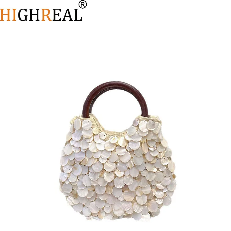 

New Designer Woven Shoulder Bag for Women Crossbody Tote Small Handbag Shell handmade Purse Tote Handbag Hobo Evening Bag