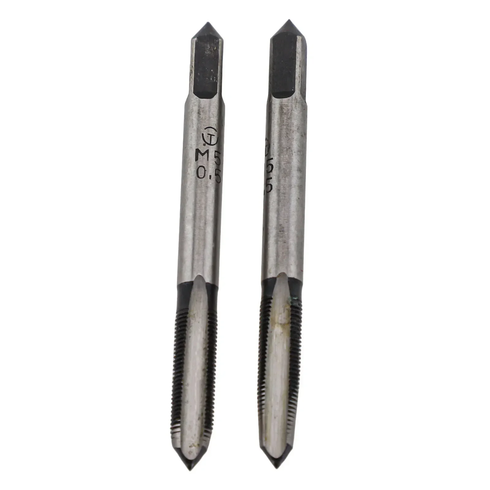 2PCS M5x0.5 Alloy Steel Taper/Bottom Thread Taps Straight Fluted Screw Thread Hand Tap Drill Right Hand Thread Metric Tap