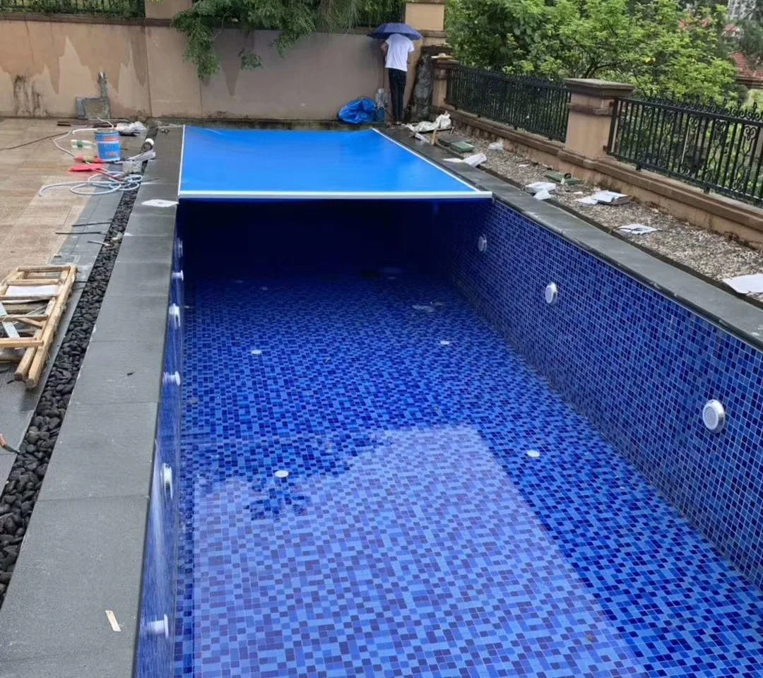 غطاء حمام سباحة PVC عالي الجودة للاستخدام العائلي للمعدات الميكانيكية المربعة المتينة #3