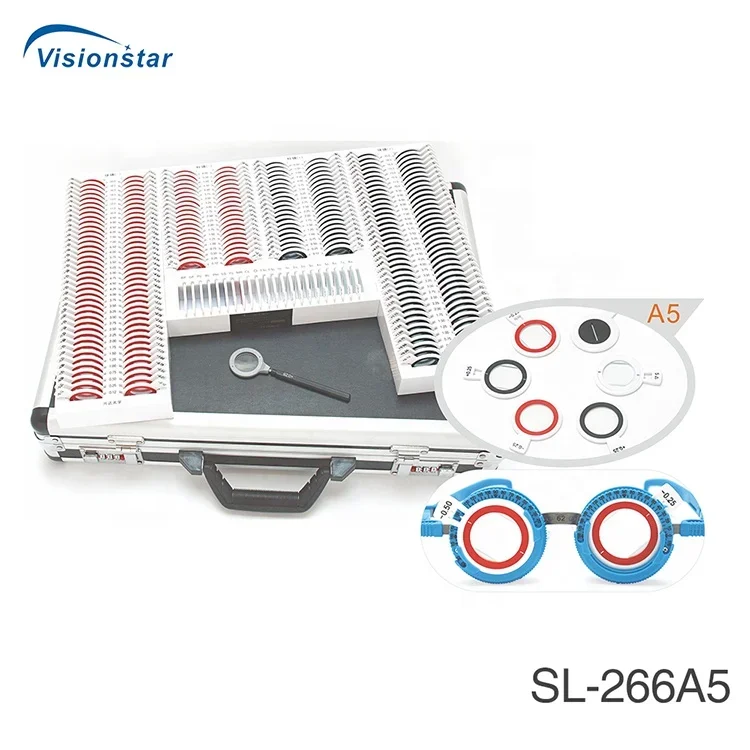 SL-266A5 الصين المورد سعر جيد معدات قياس البصر مجموعة عدسات تجريبية لاختبار الرؤية