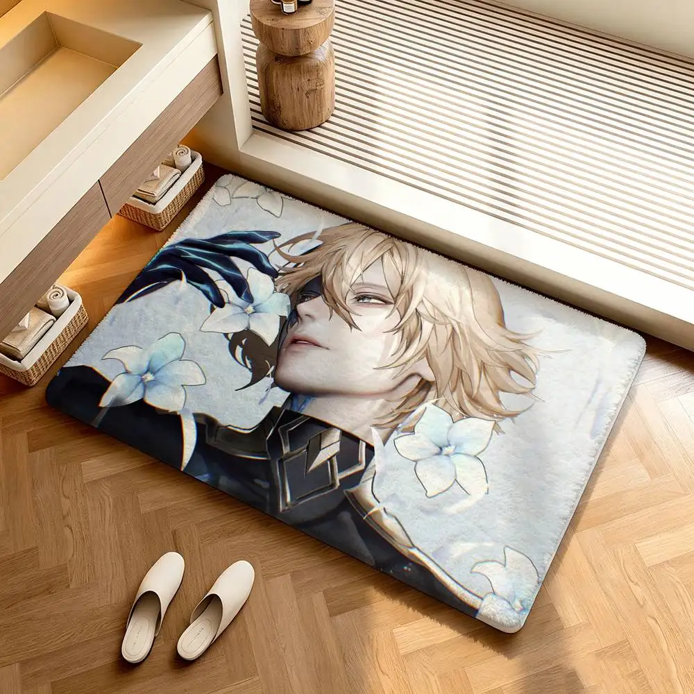 Anime Game Dainsleif  Shower Room Absorbent Small Floor Mat Soft Comfortable Decorative Foot Mat