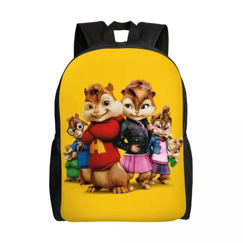 Ransel kartun Anime Alvin Seville kustom untuk pria wanita tahan air tas sekolah kampus The Chipmunks tas karakter cetak tas buku