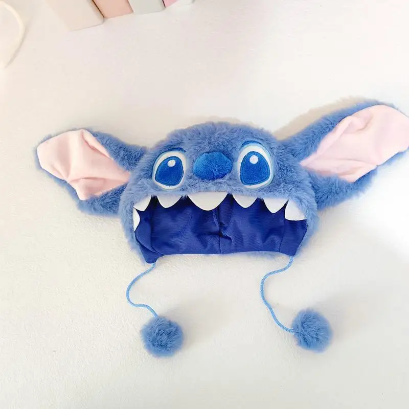 การ์ตูนน่ารัก Disney Stitch เด็กใหม่บุคลิกภาพที่เรียบง่ายสร้างสรรค์แฟชั่นอเนกประสงค์ตุ๊กตาผ้าฝ้ายหวานแต่งตัวชุดเสื้อกันหนาวหมวก