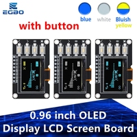 1~10PCS EGBO 0.96 inch OLED IIC White;YELLOW BLUE;BLUE;12864 OLED Display with 4x4 key I2C SSD1315 LCD Screen Board for Arduino