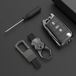 For VW Polo Skoda Octavia A7 Kodiaq Seat Ateca Leon Golf 7 MK7 VII Tiguan Alloy Car Key Cover Case Shell Fob Holder Keychain