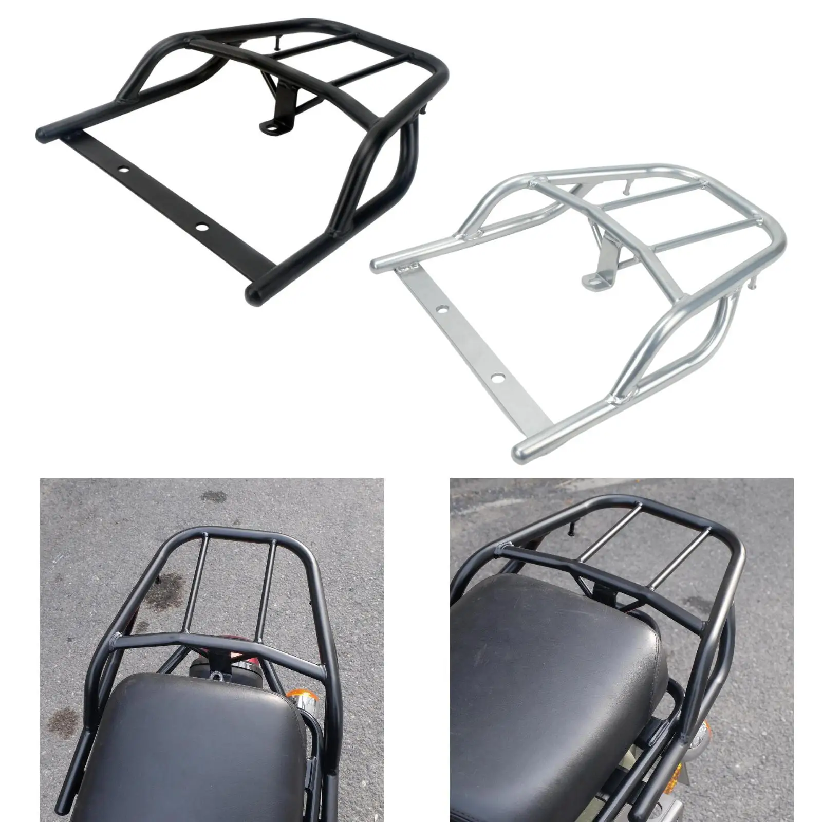 

Easy Installation Rear Rack Carrier Motorcycle Trunk Organizer Steel Support for Honda CC110 JA60