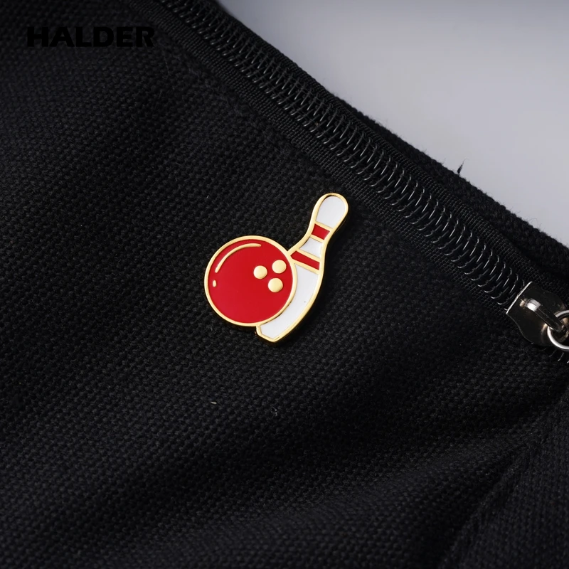 HALDER Sports Enamel Pins Bowling Badge Boxing Gloves Pin Gym Sports Boxing Club Bag Clothes Badges Jewelry Gift For Women Men