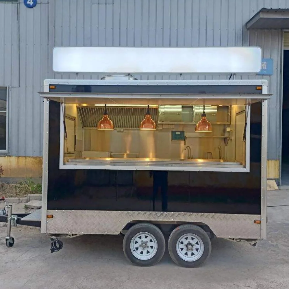 Fully Equipped Food Truck for Sale Europe Customized Concession Bubble Tea Coffee Vending Cart Food Trailer