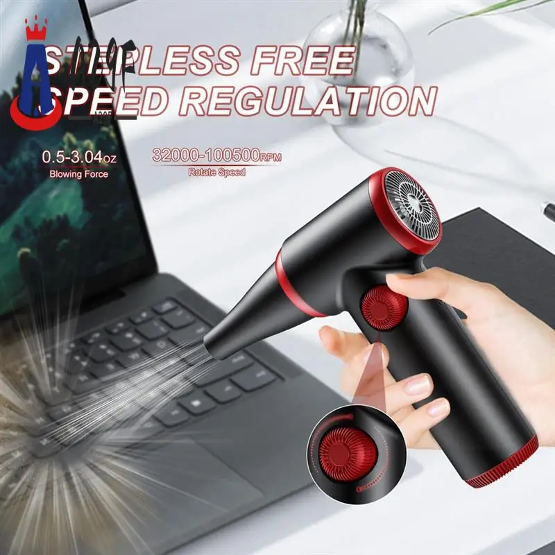 

A29F-Compressed Air Duster Electric Air Duster 100500RPM With LED Light Rechargeable Air Blower For Computer PC
