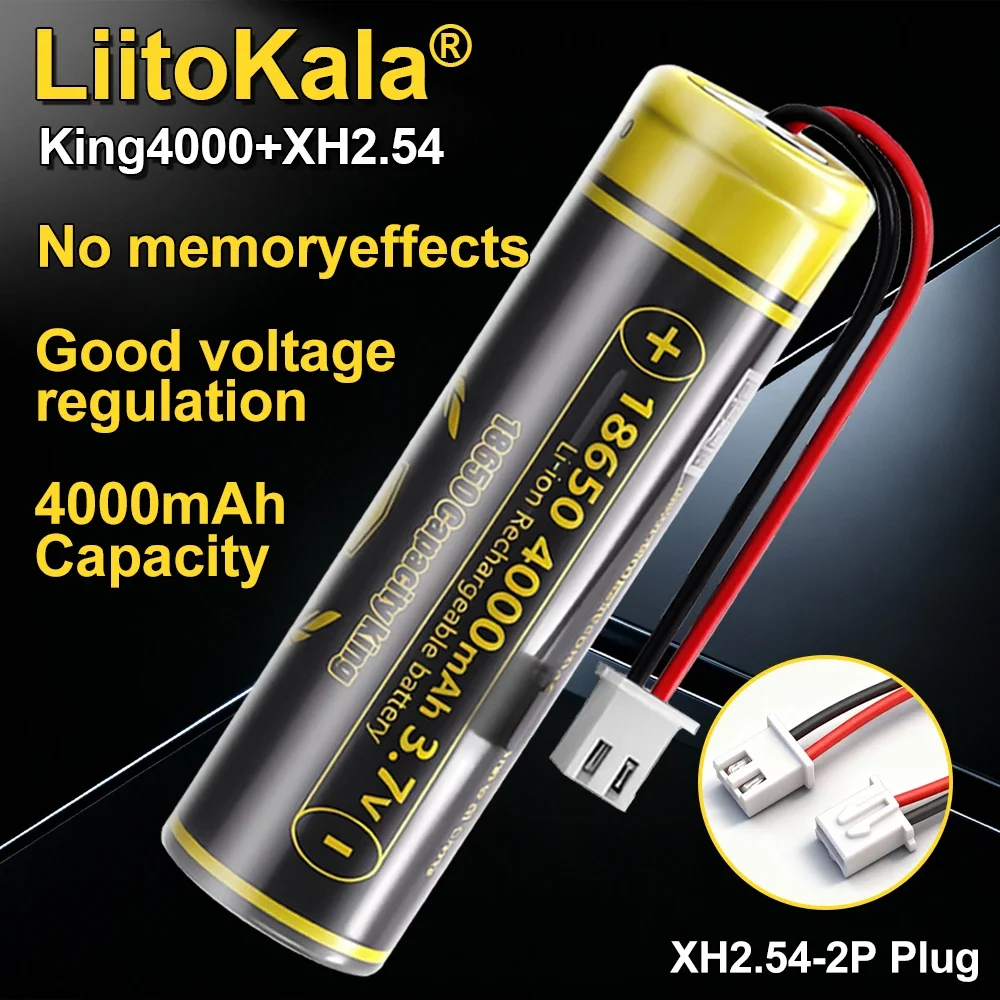 

LiitoKala 18650 4000mAh 3.7V Lithium Battery Pack for Flashlight Bluetooth Speaker Hair Clipper LED Light Toy Car+PCB 1-6PCS