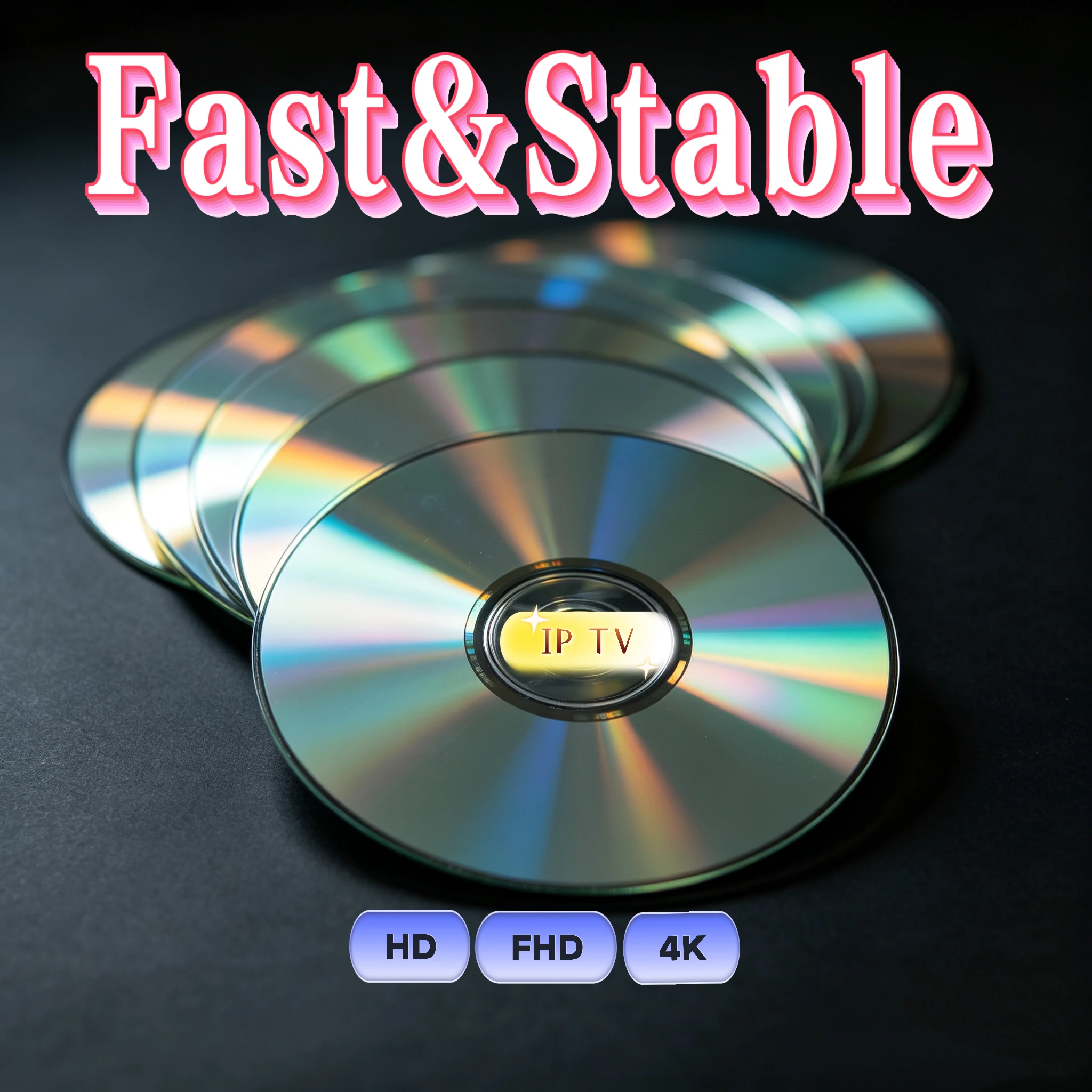 4K Smooth Streaming IPTV M3U Playlist With DVD Disc Compatible All Smart Devices For European Countries