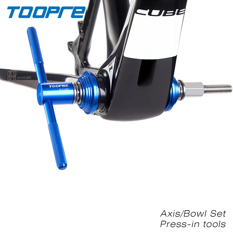 TOOPRE Bicycle Threadless Headset Press Fit Install Tool Zero Stack Semi Integrated Steering Box Fork Crown Nut Installer Driver