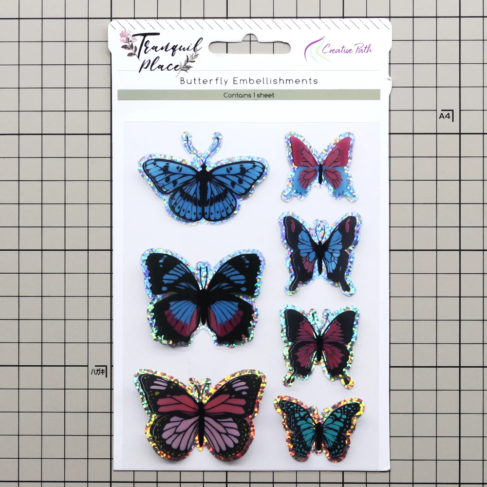 Creative Path Tranquil Place Scrapbooking Journaling Komplettsets 15 Stück Dekorative Papier-Ausschnitte Rahmen Aufkleber DIY Bastelsets – Detail 9