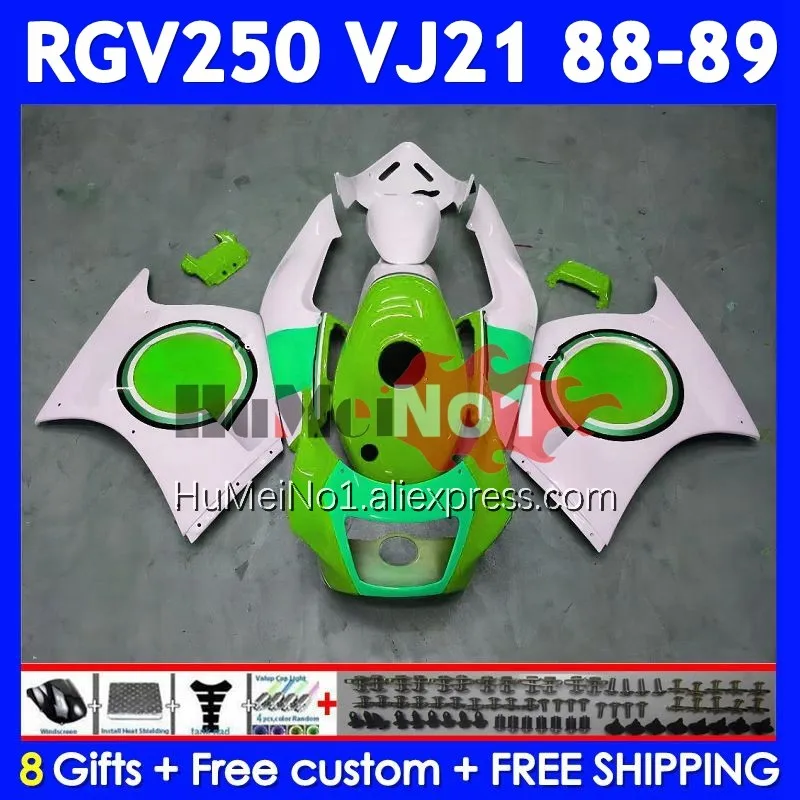 Body Kit For SUZUKI SAPC VJ21 RGV250 RGVT250 VJ 21 Lucky green 88-89 108No.160 RGV-250 RGV 250 RGVT-250 88 89 1988 1989 Fairing