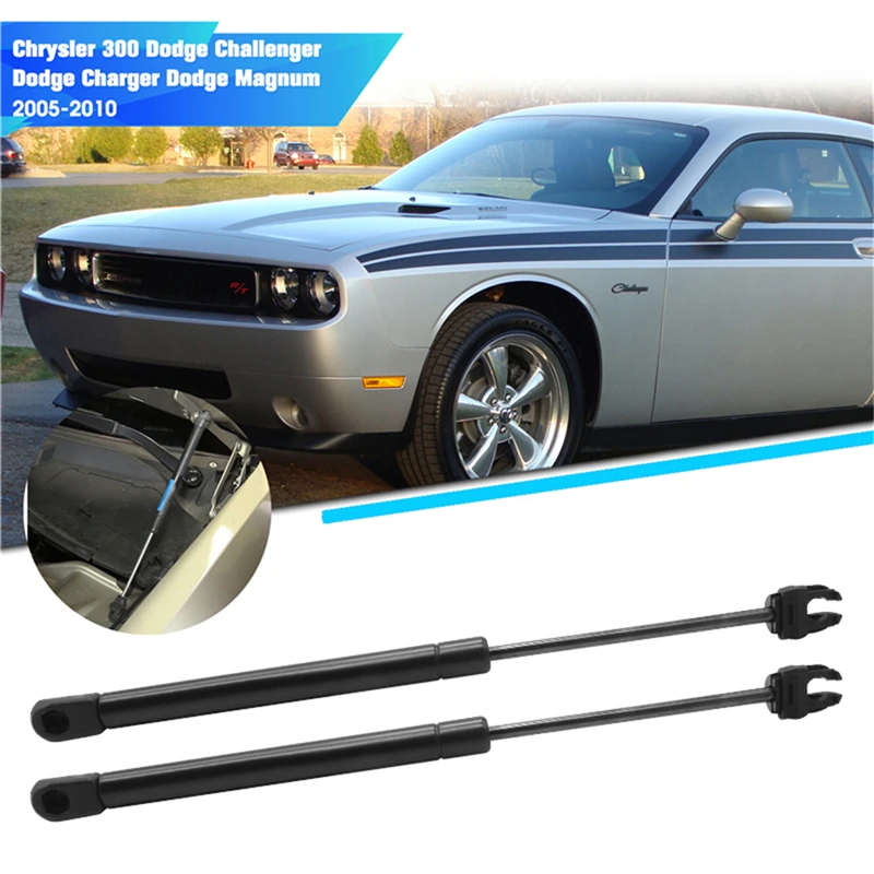 

2Pcs Front Car The Hood Lift Supports Spring Struts Cars Accessories For Chrysler 300 Dodge Challenger Dodge Magnum 2005-2010