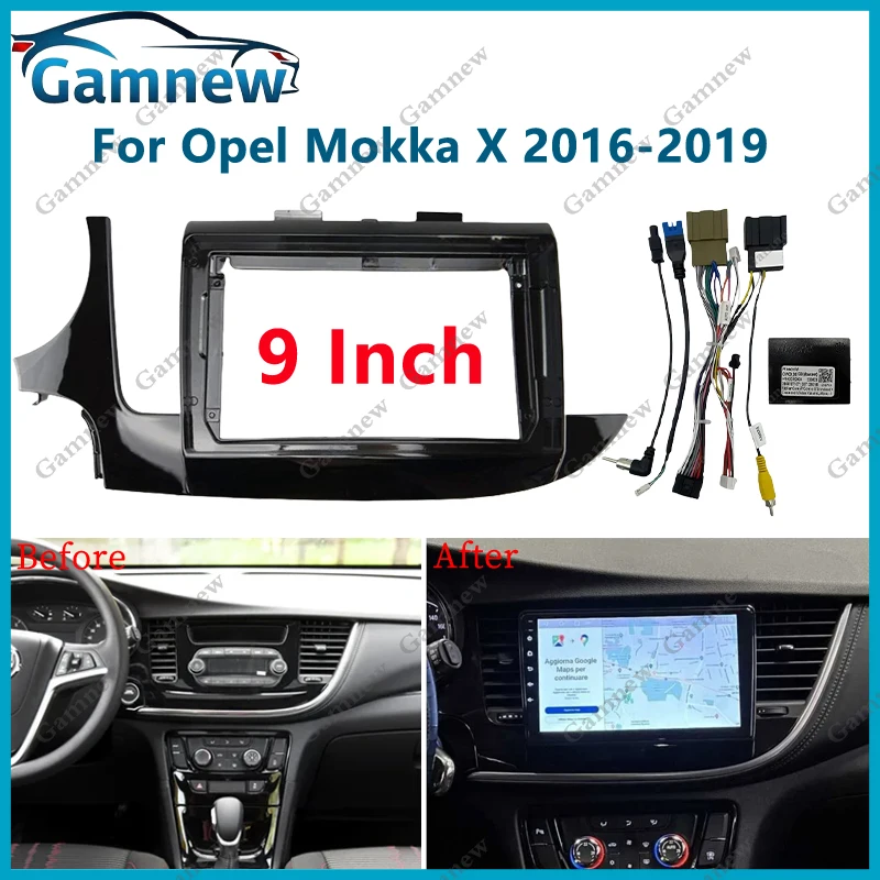 9 Inch Car Frame Fascia Canbus Box Adapter Android Radio Dash Fitting Panel Kit For Buick Encore Opel Mokka X 2016-2019