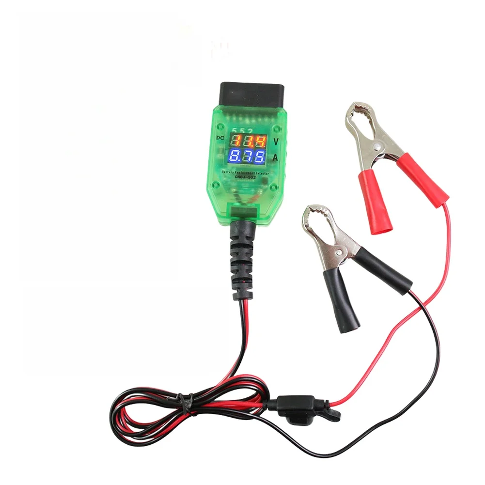 Green Dual Display Voltage Current Leakage Detector For Car Computer Power Failure Memory Replacement Connector Tool