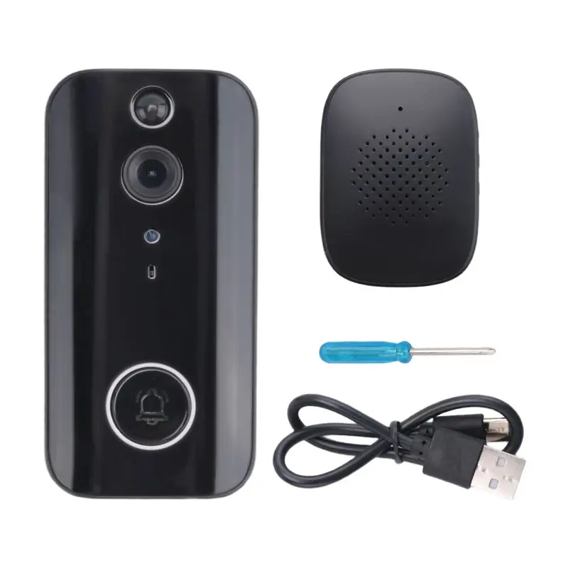 [NEWA64Z!】 Doorbell Camera, 1080P Wire Less Doorbell Camera Wifi Network Connection, Voice Conversion,2 Way Talk