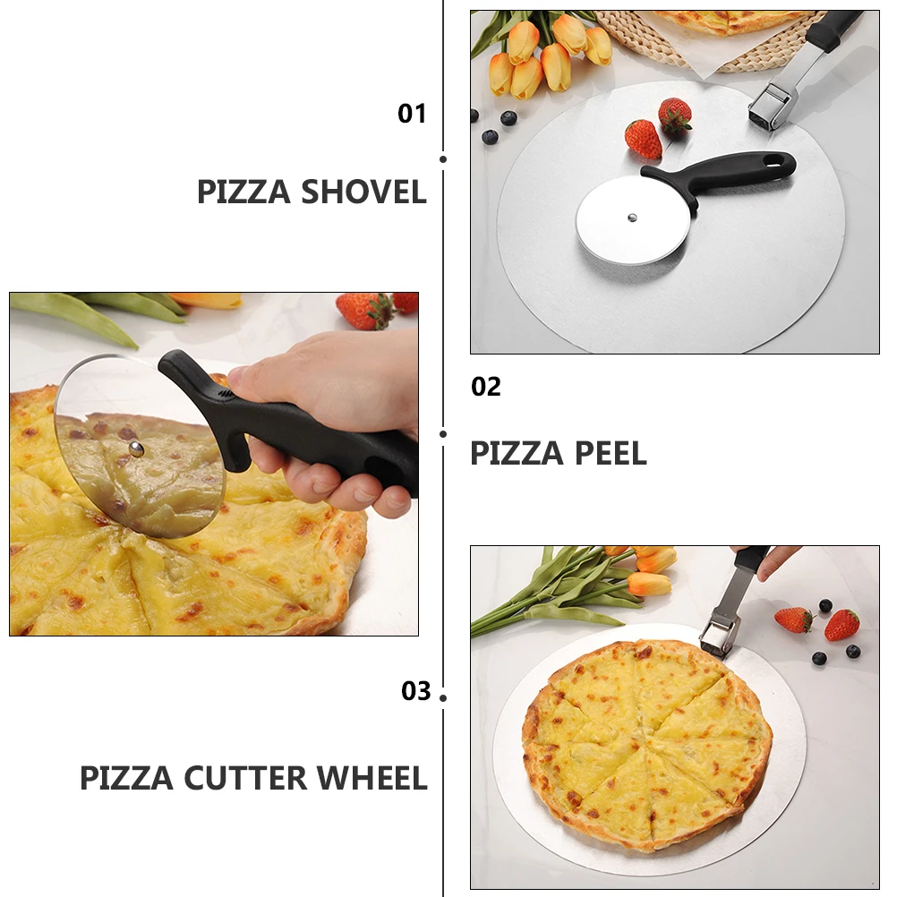 

Folding Shovel Stainless Steel Oven Paddle Peel Turner Tool for Bread Cake Tart Cookie Perforated Heavy Duty Rust Proof