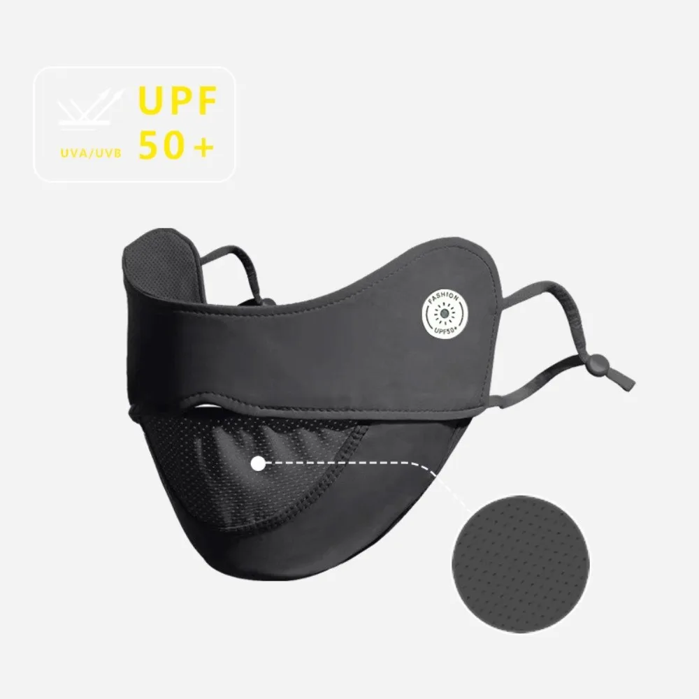 New Breathable Ice Silk Mask Washable Dustproof Sunscreen Mask Anti-UV Riding Face Mask Four Seasons